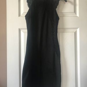 Black lace detailed dress